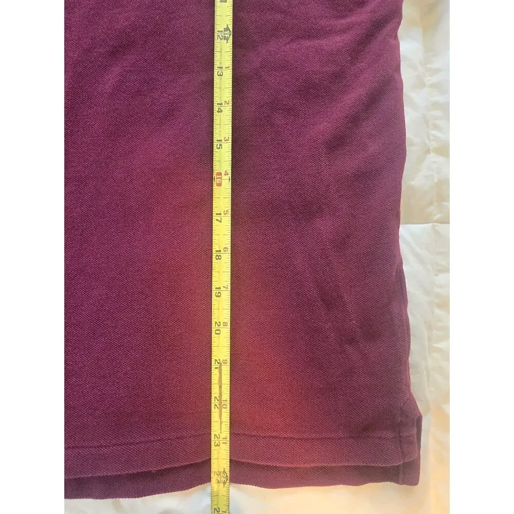 Polo Ralph Lauren Devi Bear Logo Burgundy Polo women's medium size Maroon